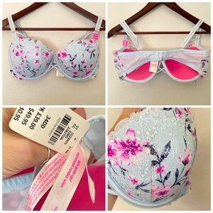Victorias Secret PINK Lace Date Push-up Bra-Size 34DD NEW!